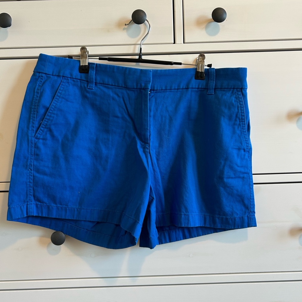 J. Crew Blue Chino Shorts Tailored Cotton Blend